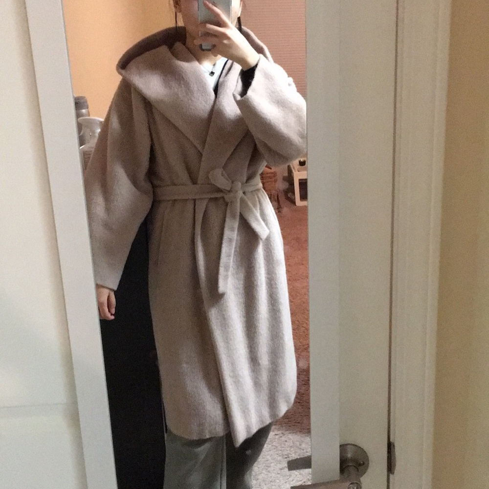 Maxmara belted hooded coat